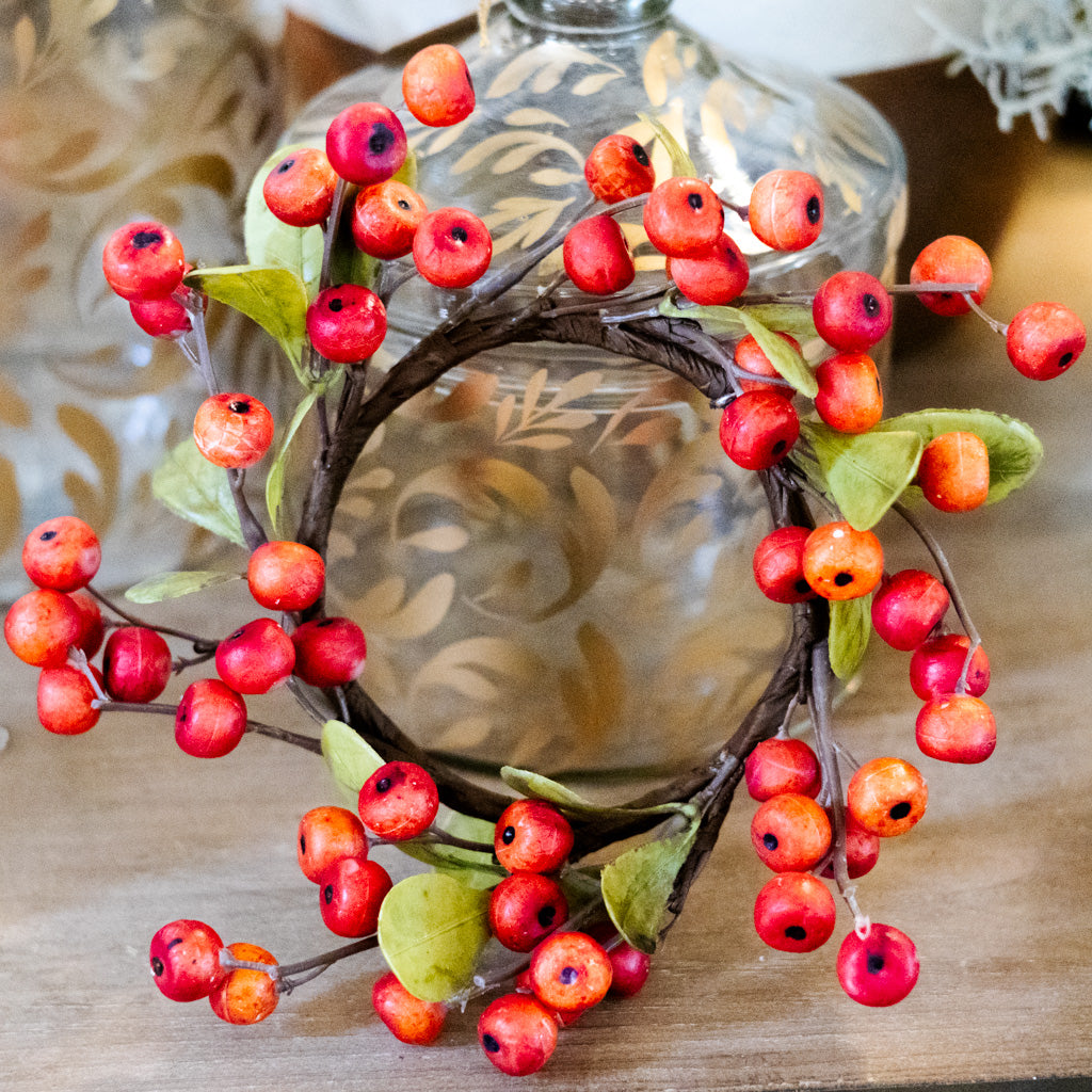 Orange Berry Candle Ring