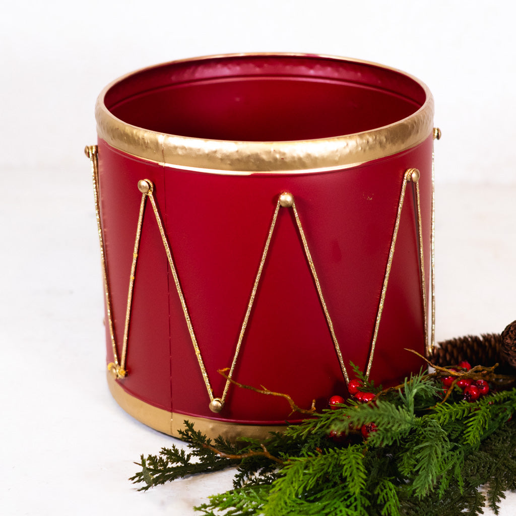 Metal Red Drum Container
