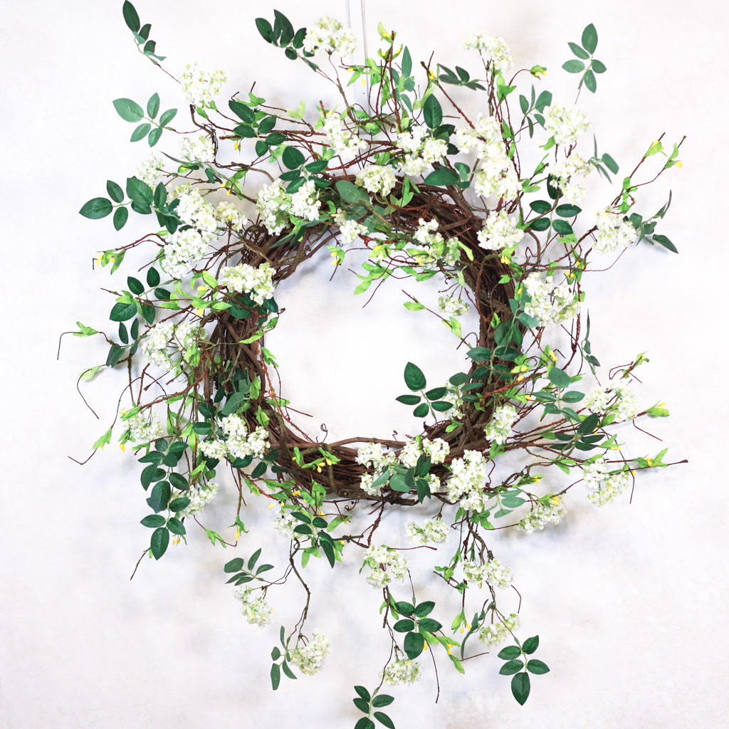 White Spirea Wreath