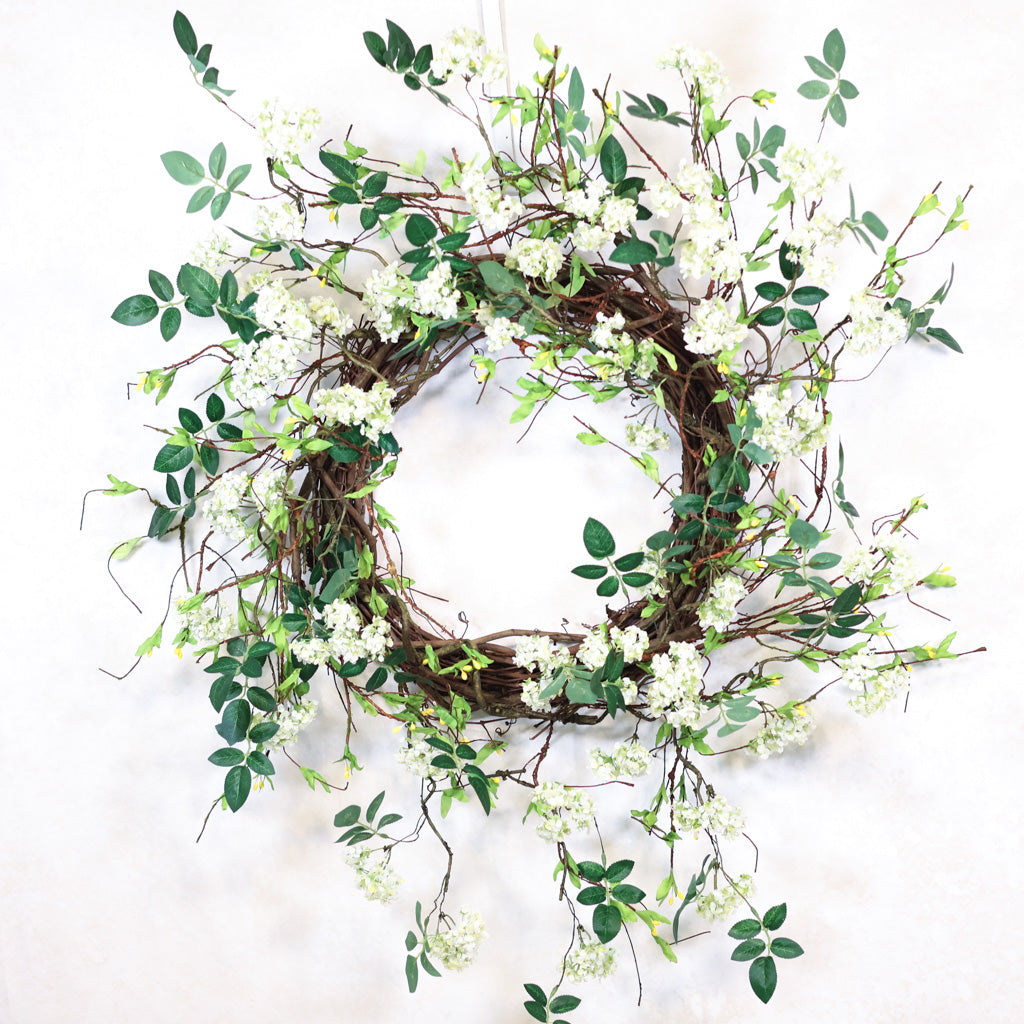 White Spirea Wreath