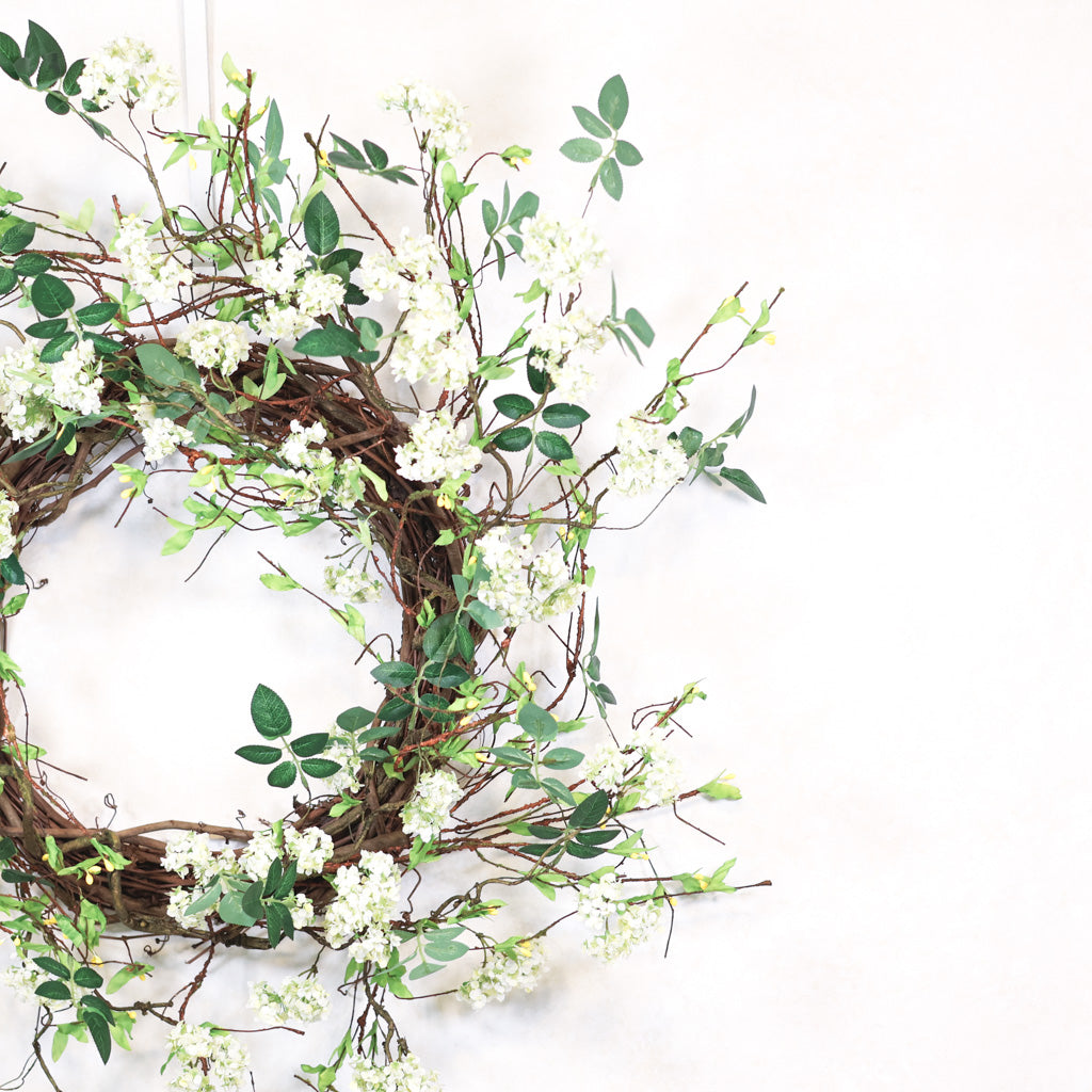 White Spirea Wreath