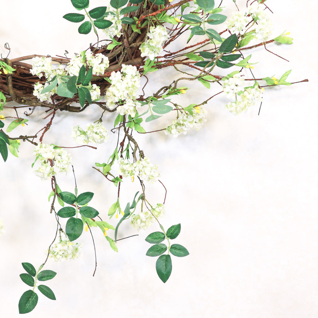 White Spirea Wreath