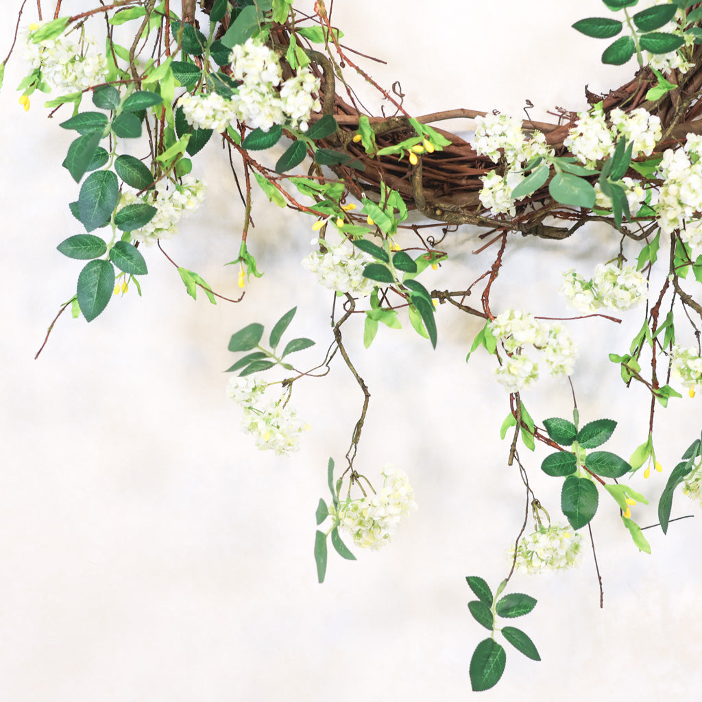 White Spirea Wreath