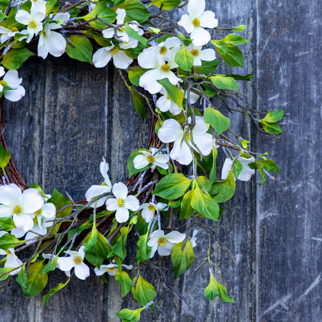 White Dogwood Wreath