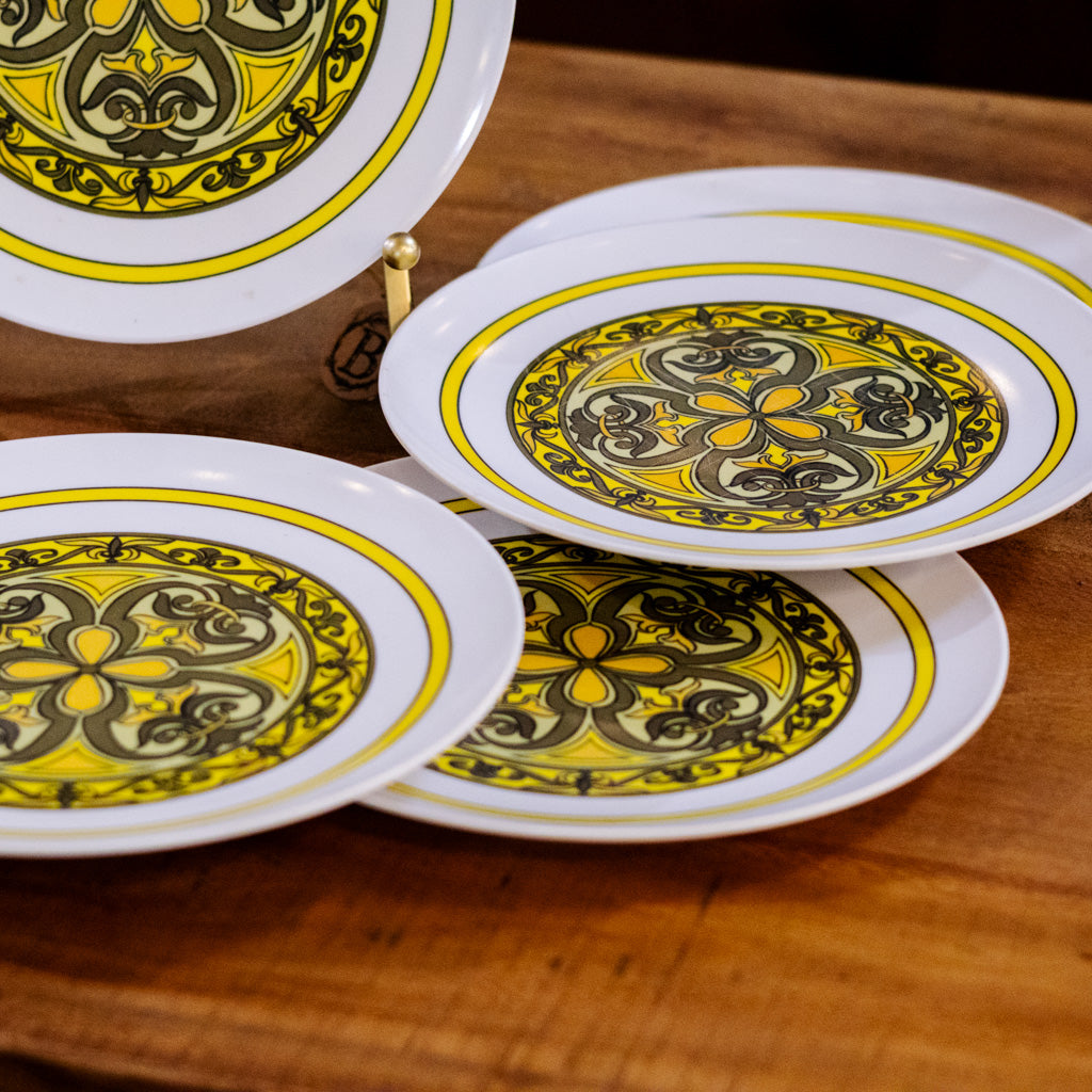 Set of Eight Vintage Melamine Plates