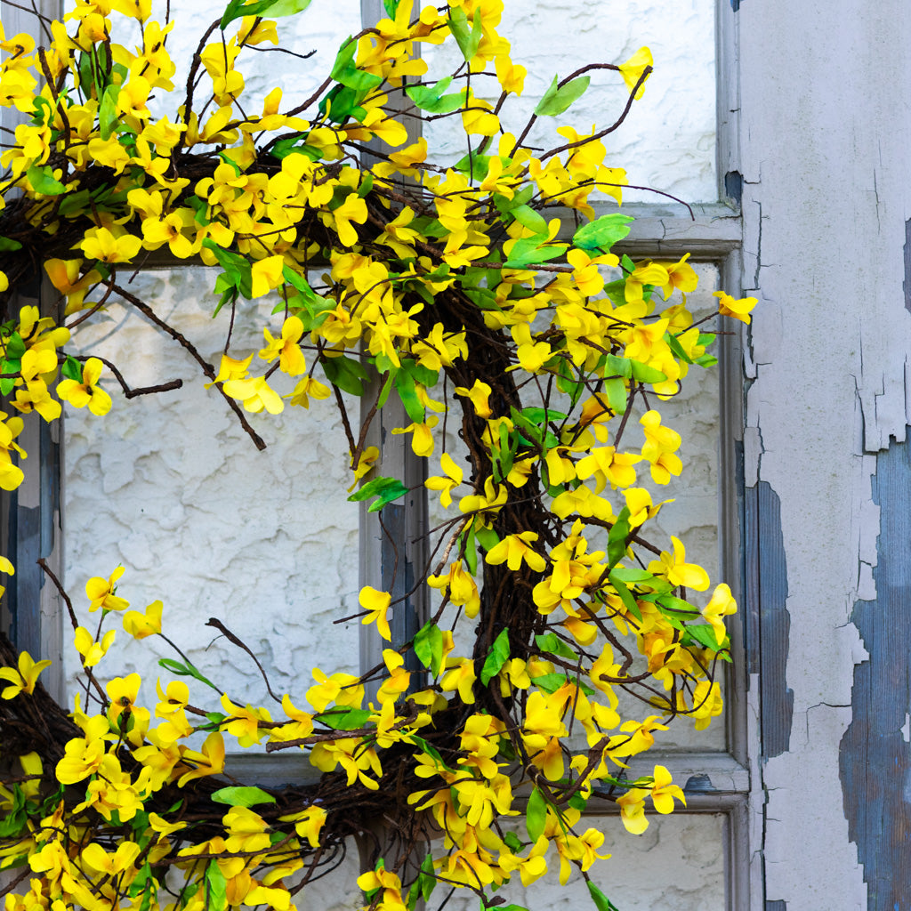 Yellow Forsythia Wreath