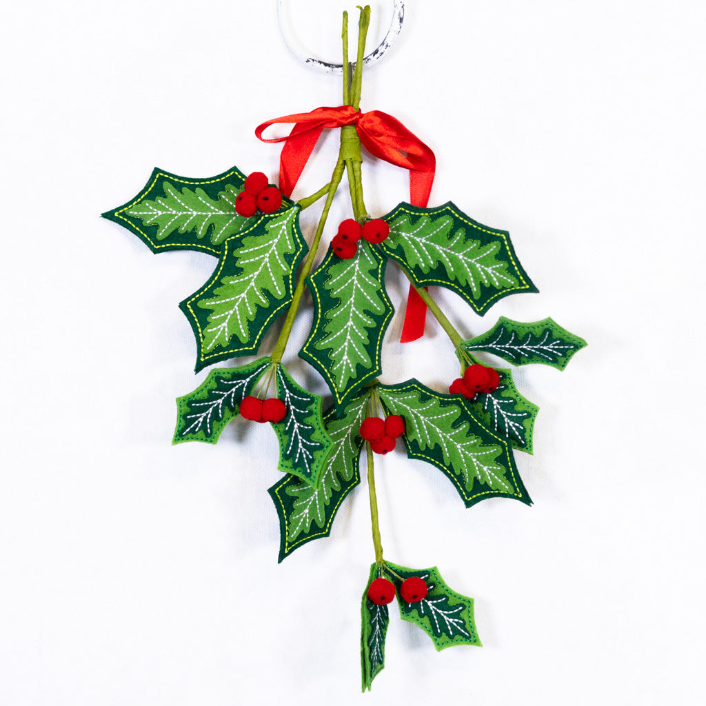 Felt Holly Clip-On