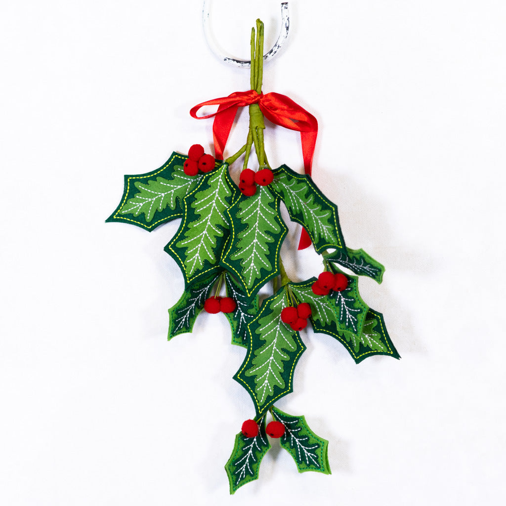 Felt Holly Clip-On