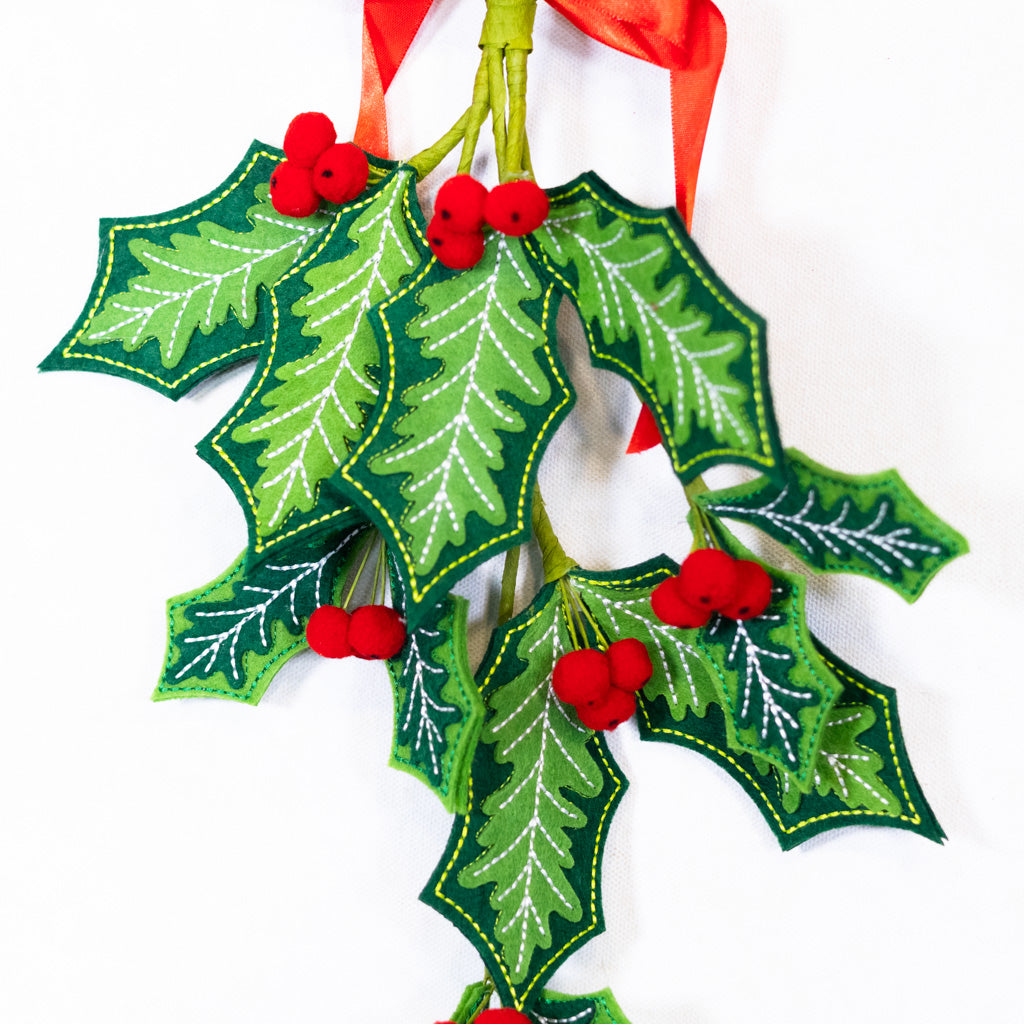 Felt Holly Clip-On