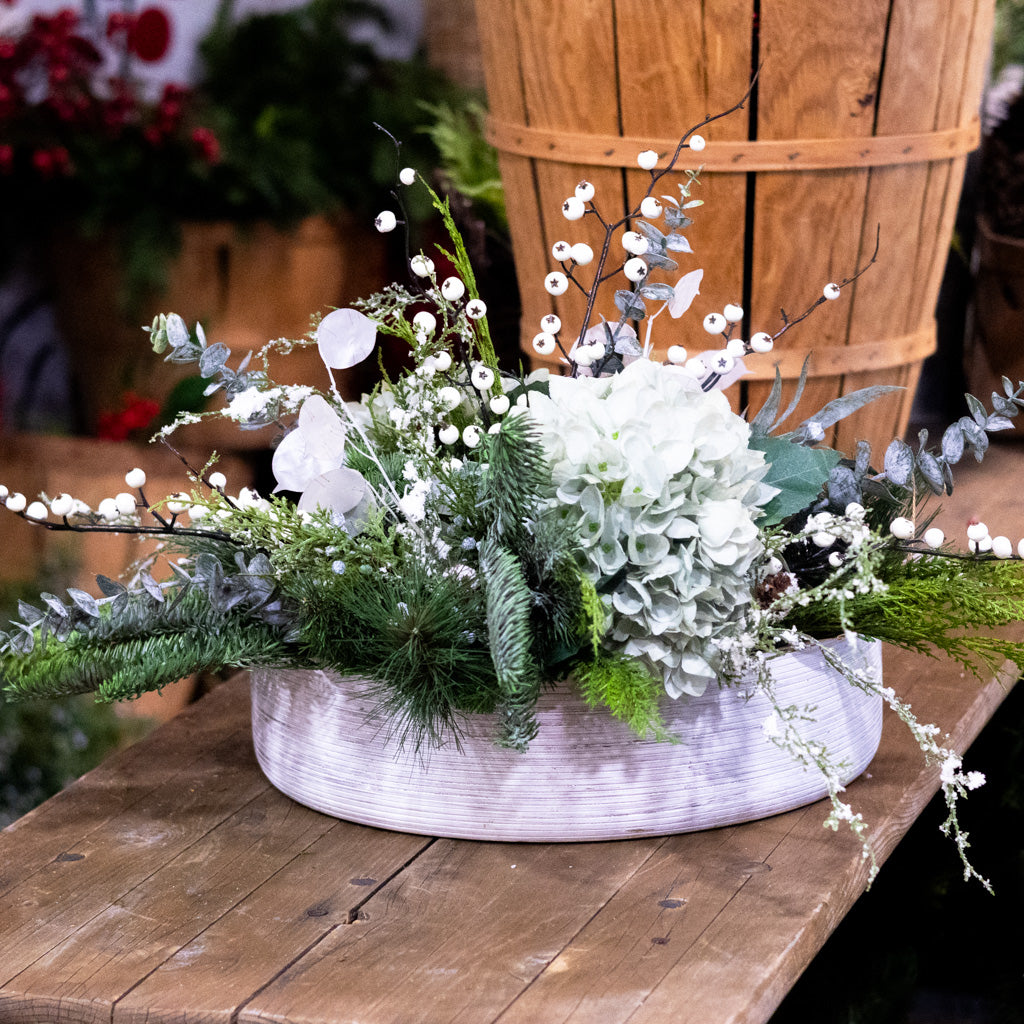 Winter Blues Centerpiece Drop In