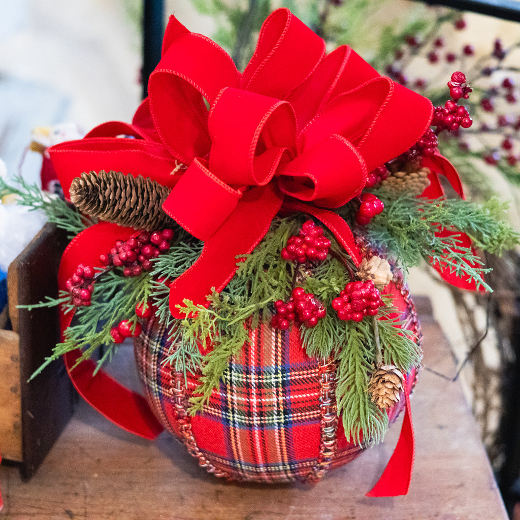 Plaid Kissing Ball