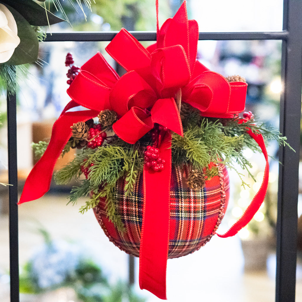 Plaid Kissing Ball