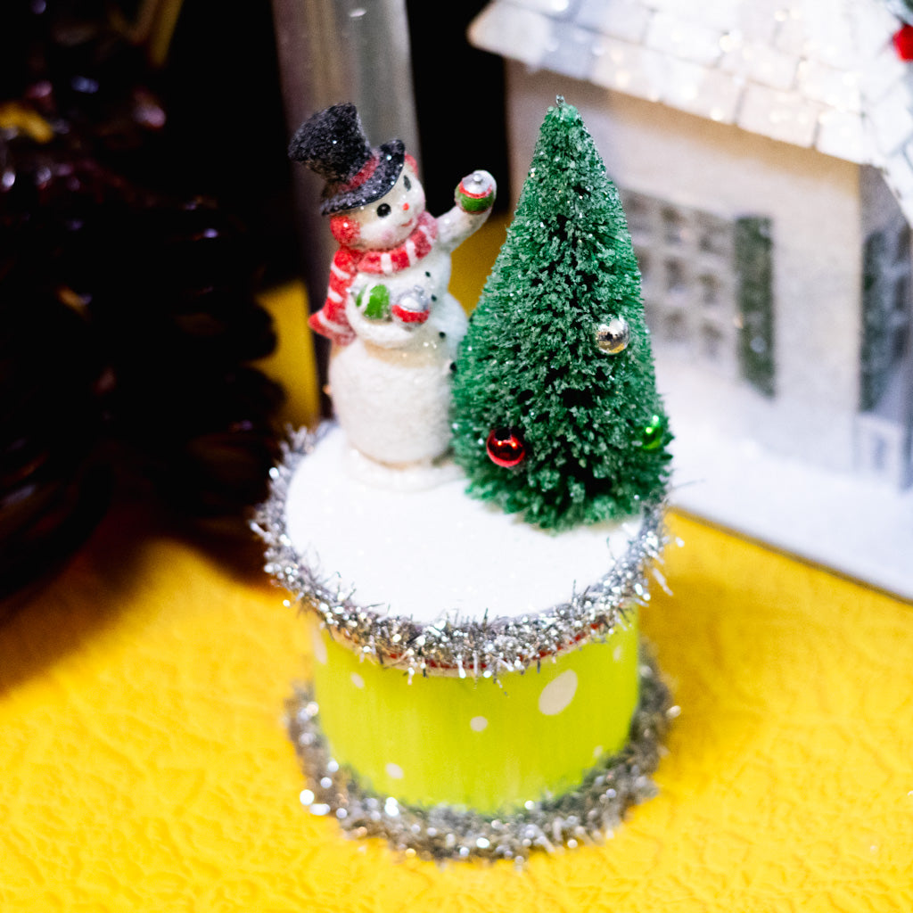 Snowman with Tree Resin Box