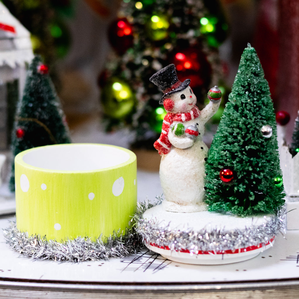 Snowman with Tree Resin Box