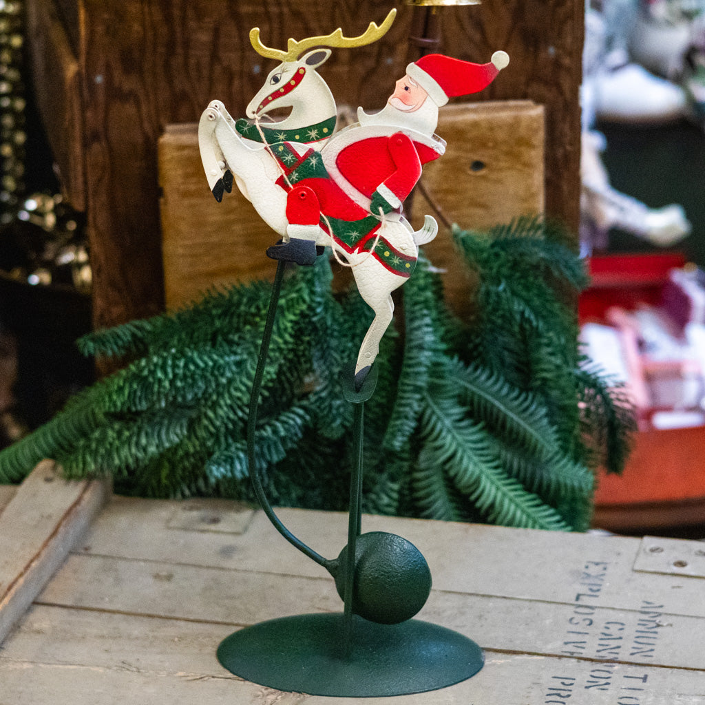Santa Rocking on A Reindeer