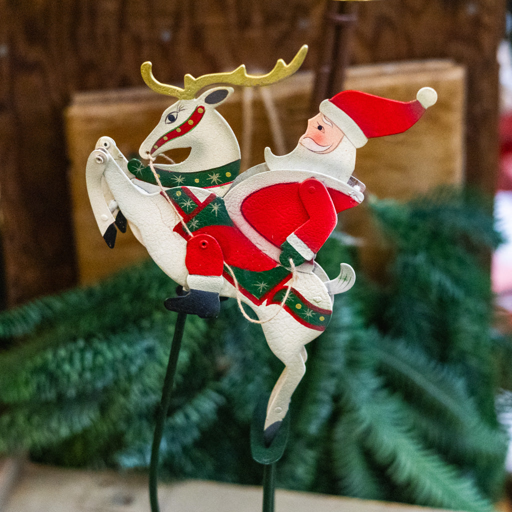 Santa Rocking on A Reindeer