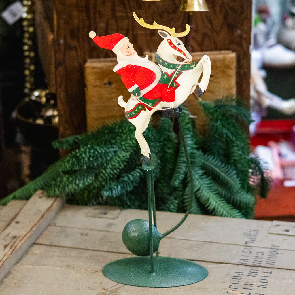 Santa Rocking on A Reindeer