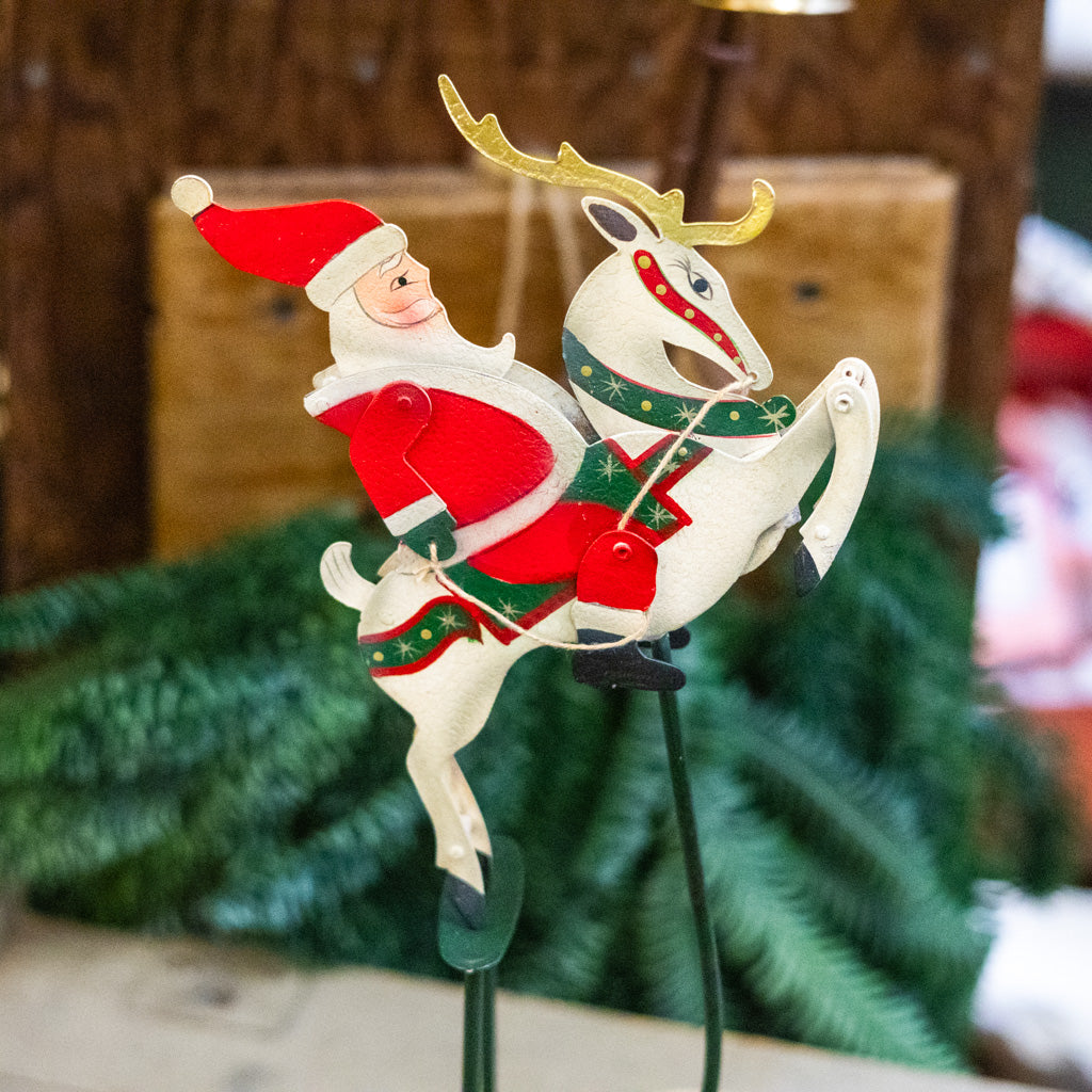 Santa Rocking on A Reindeer