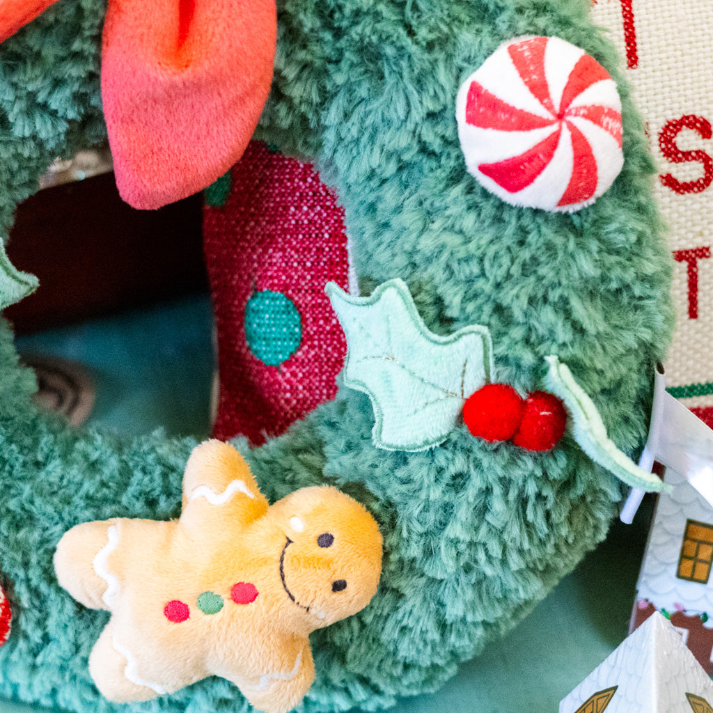 Plush Toy Festive Green Wreath