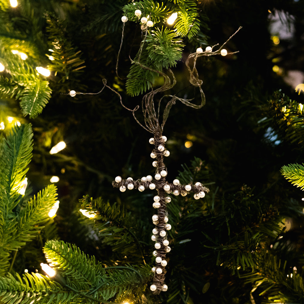 Twisted Brown Wire Cross
