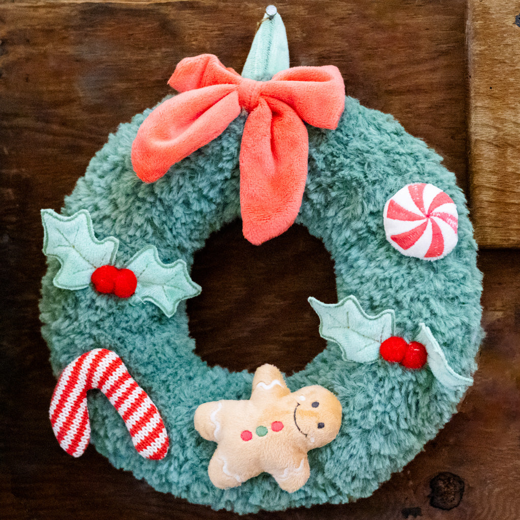 Plush Toy Festive Green Wreath