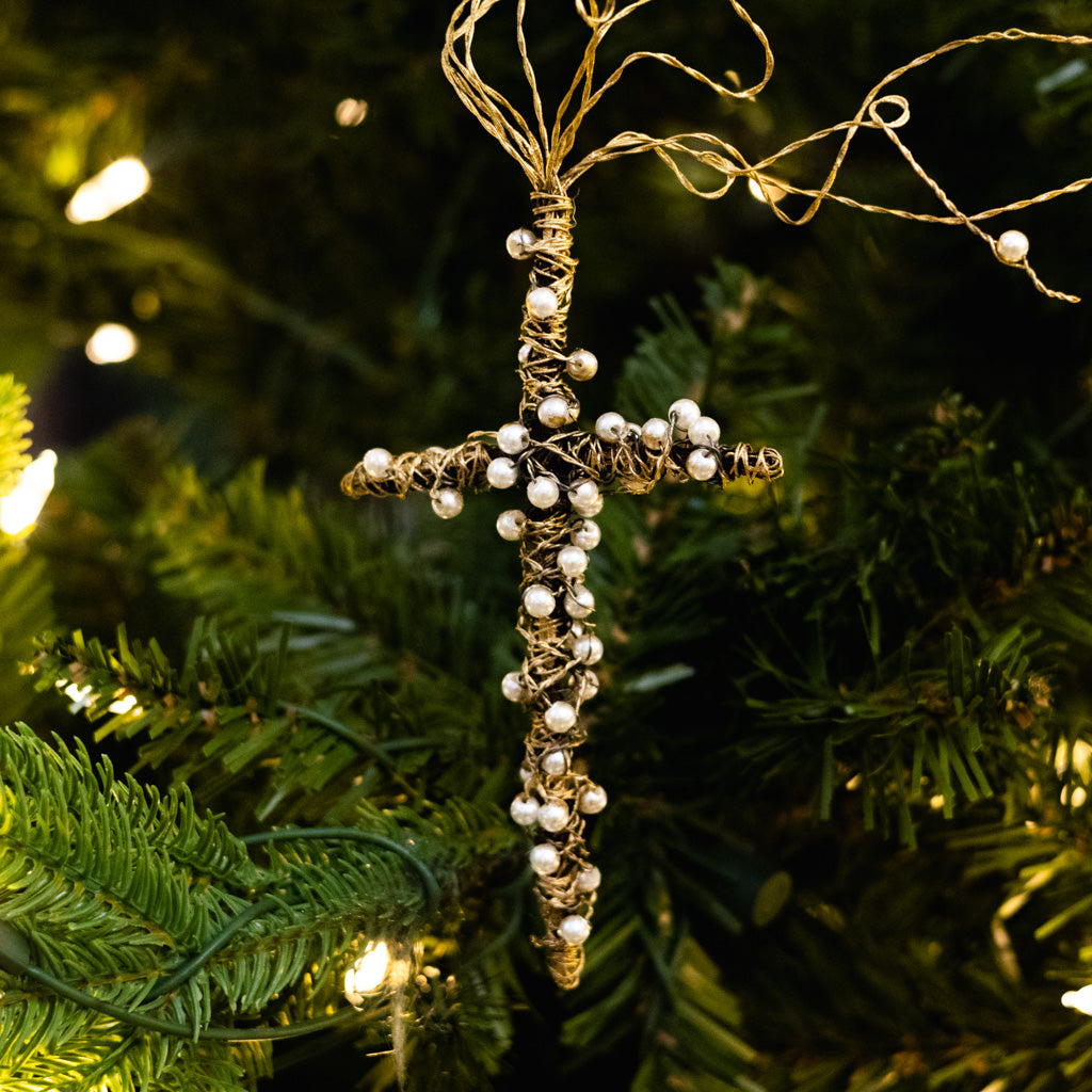 Twisted Gold Wire Cross