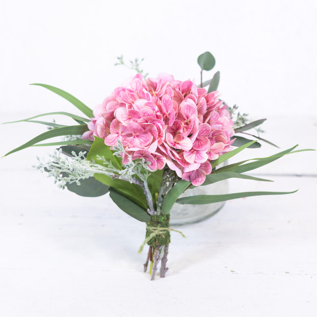 Single Pink Hydrangea Bouquet Drop In