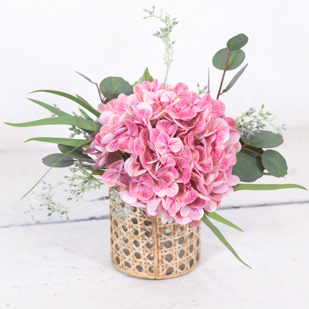 Single Pink Hydrangea Bouquet Drop In