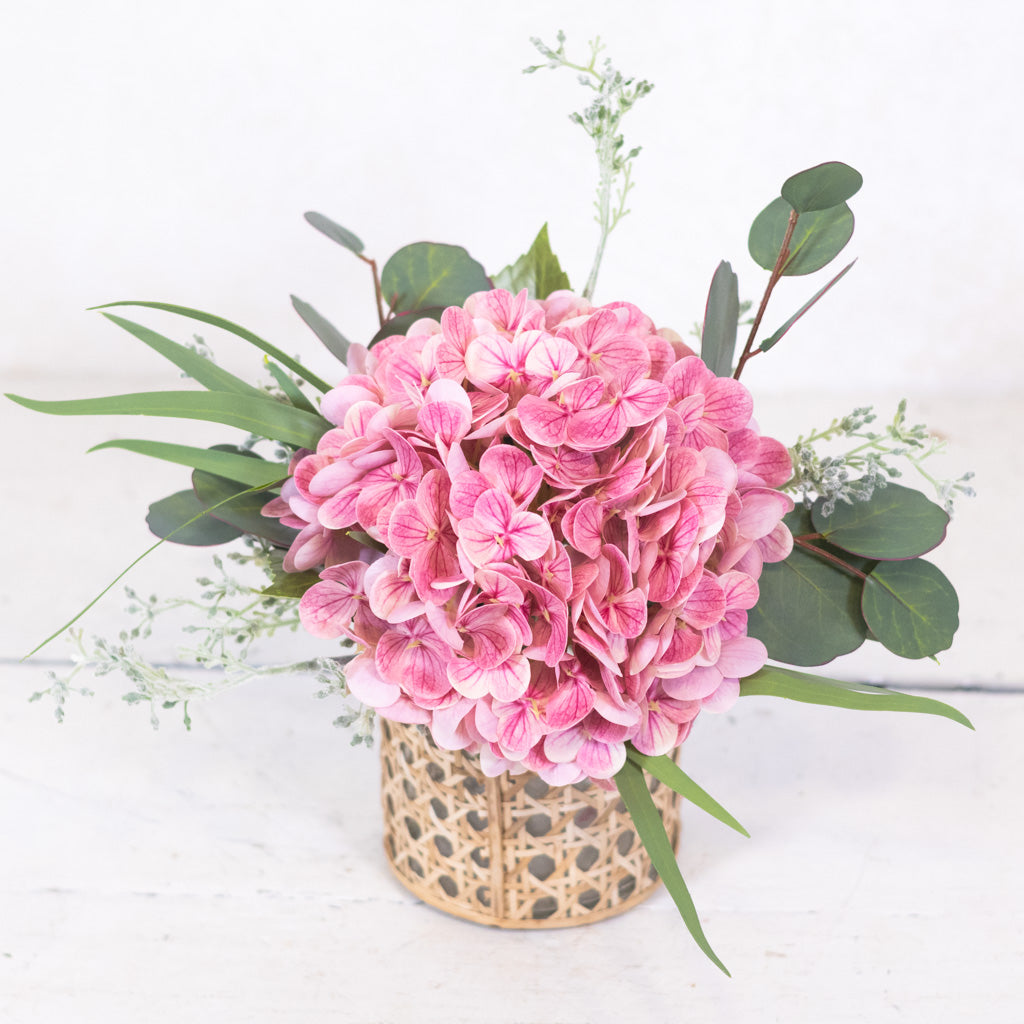 Single Pink Hydrangea Bouquet Drop In