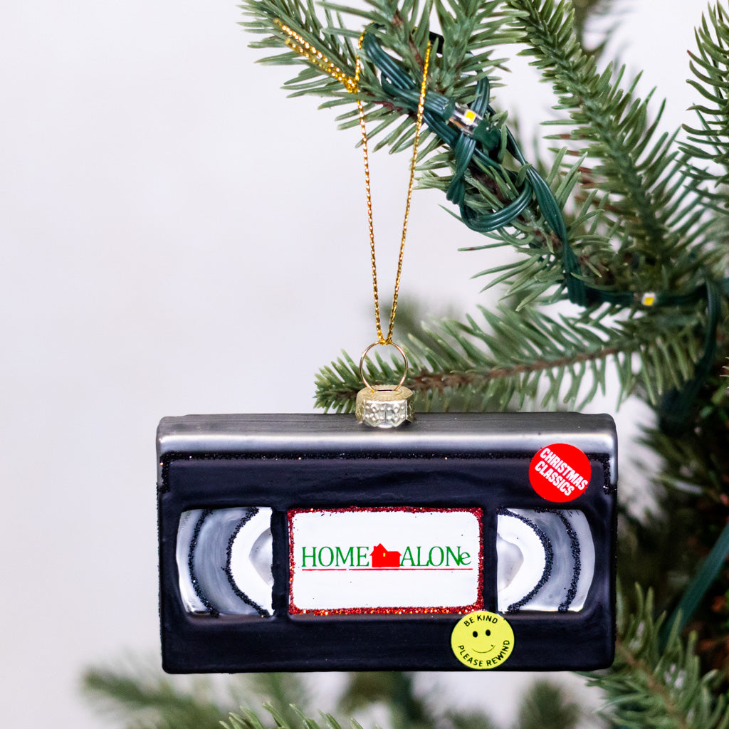 VHS Tape Glass Ornament
