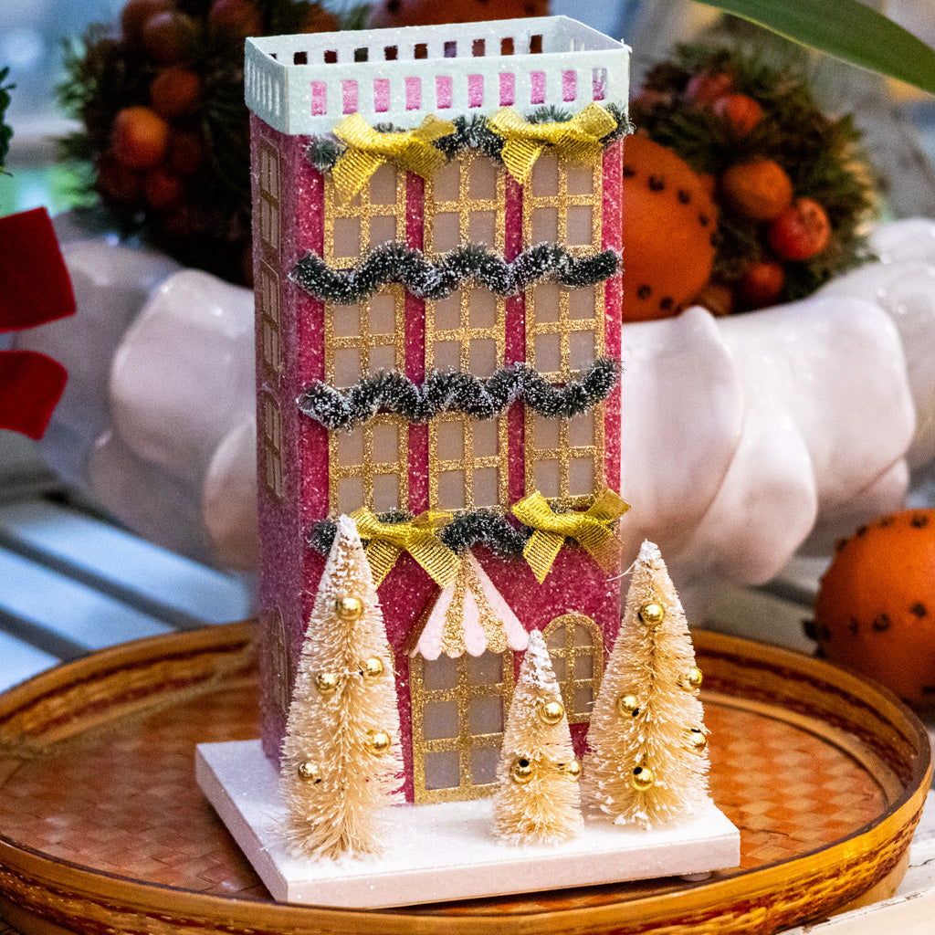 Tinsel Garland Multicolored Paper House