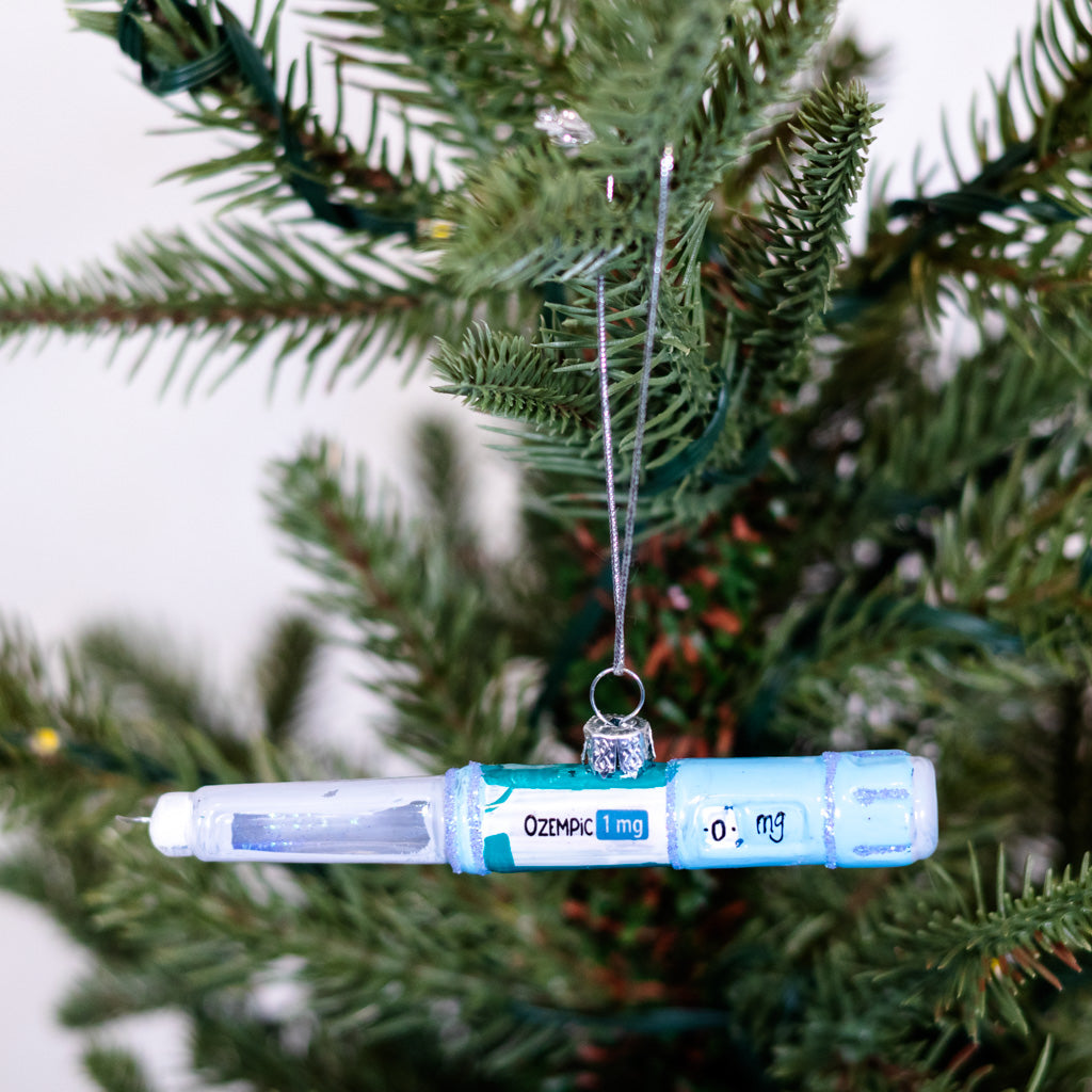 Weight Loss Injection Pen Glass Ornament