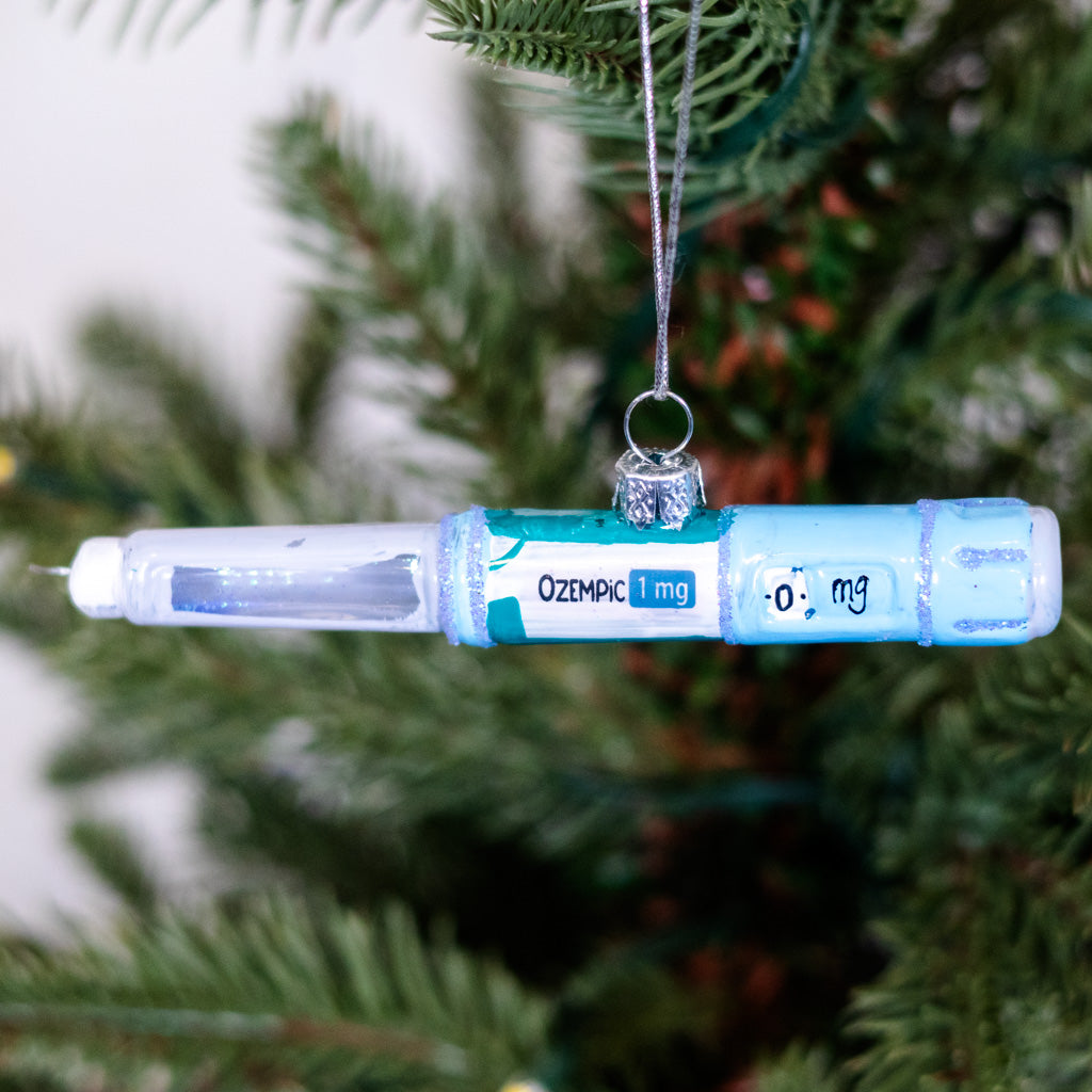 Weight Loss Injection Pen Glass Ornament