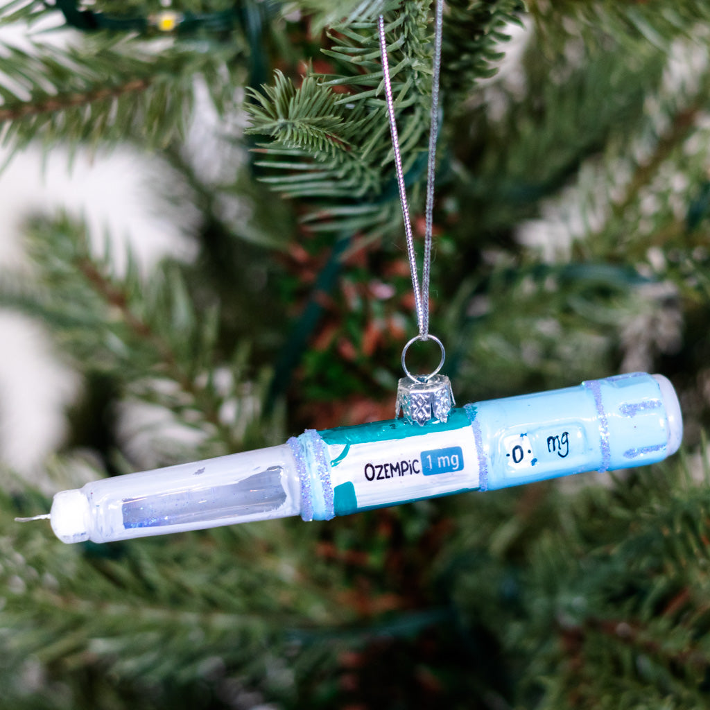 Weight Loss Injection Pen Glass Ornament