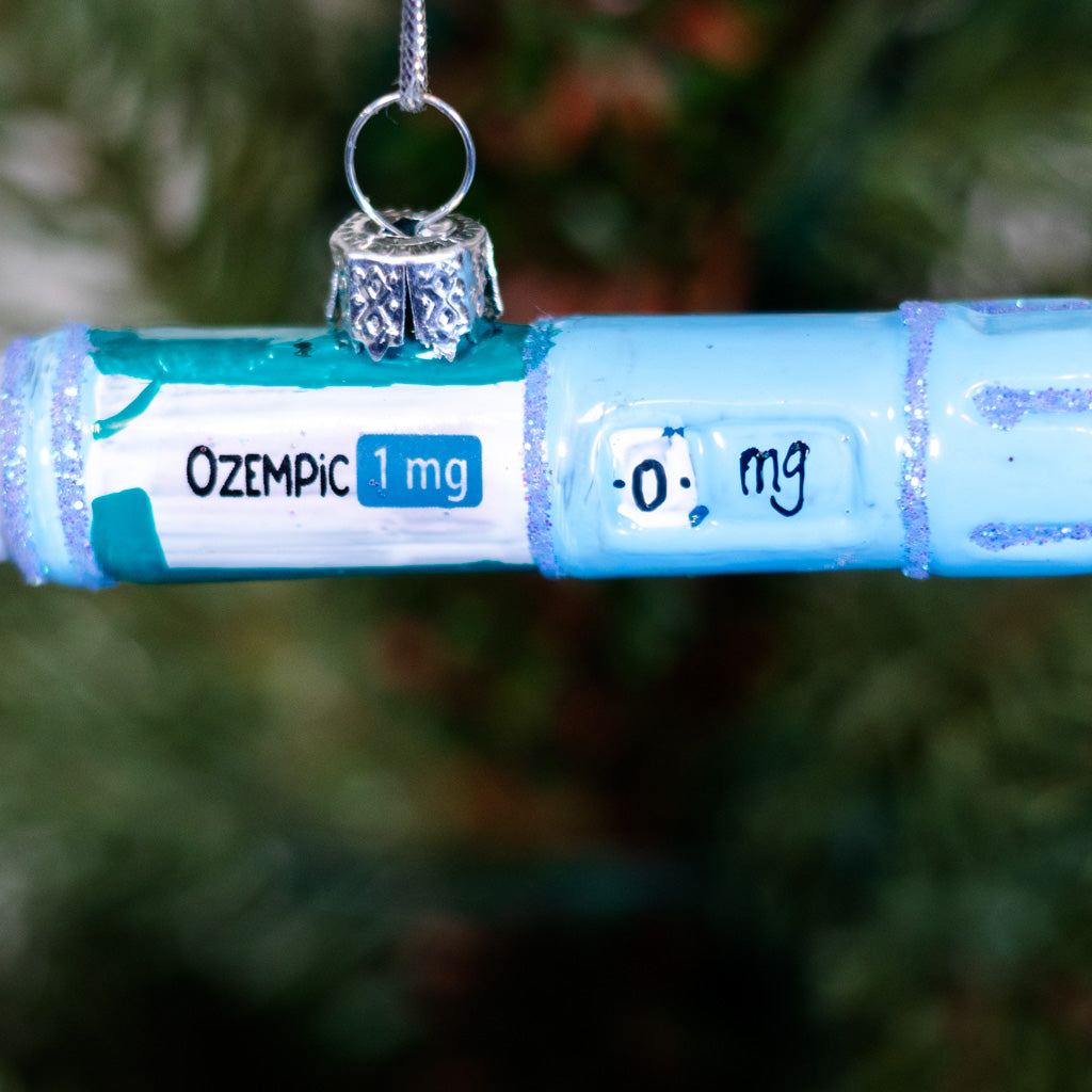 Weight Loss Injection Pen Glass Ornament