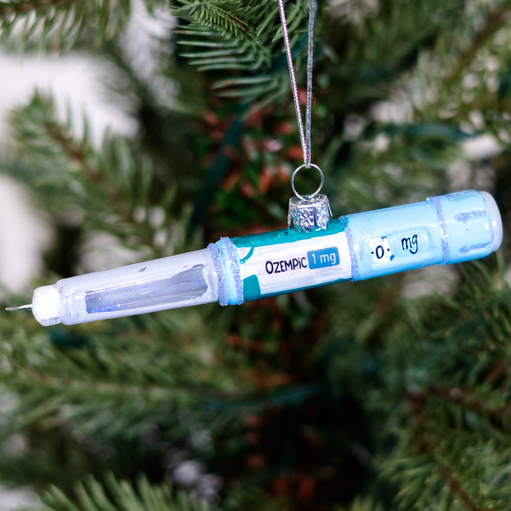 Weight Loss Injection Pen Glass Ornament