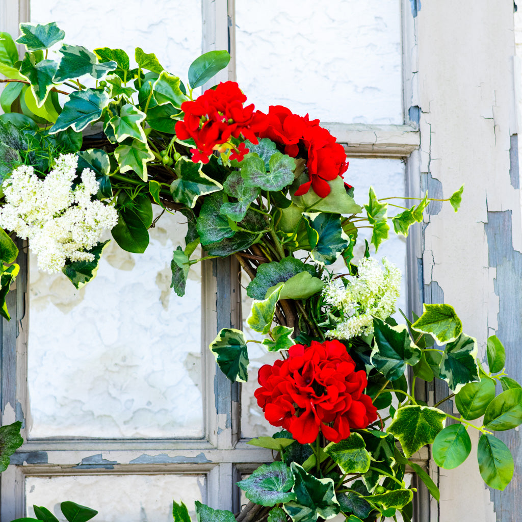 Greenhouse Geranium Wreath