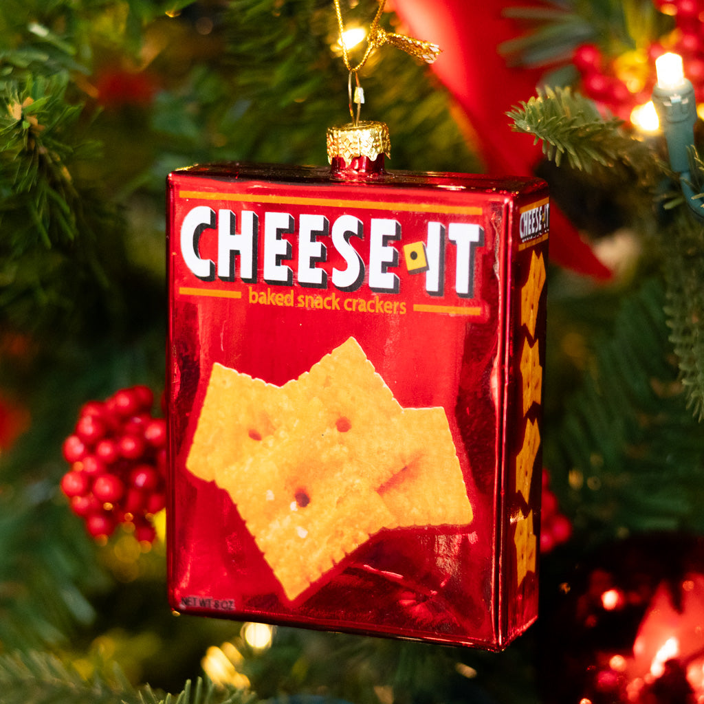 Box of Cheese It Glass Ornament