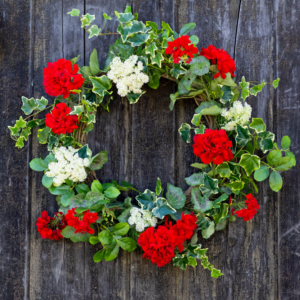 Greenhouse Geranium Wreath
