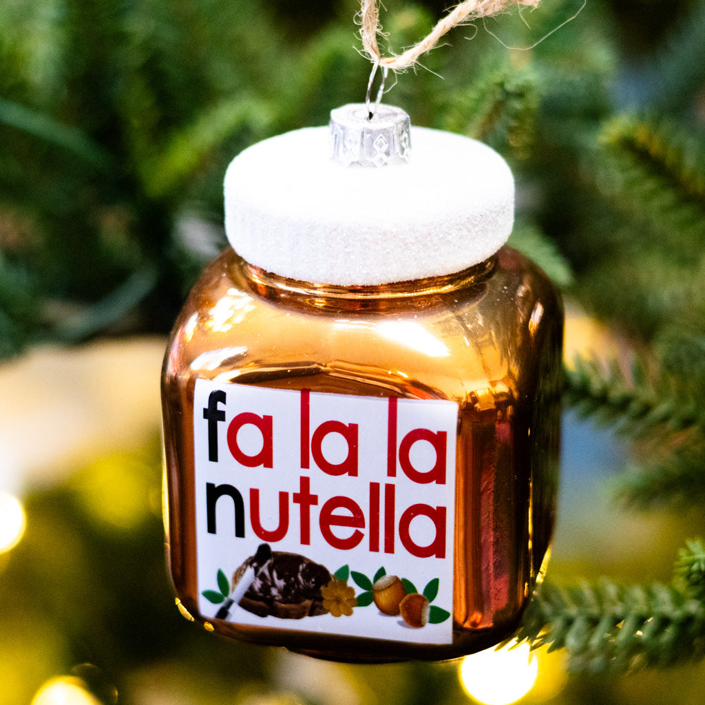 Fa La La Nutella Glass Ornament