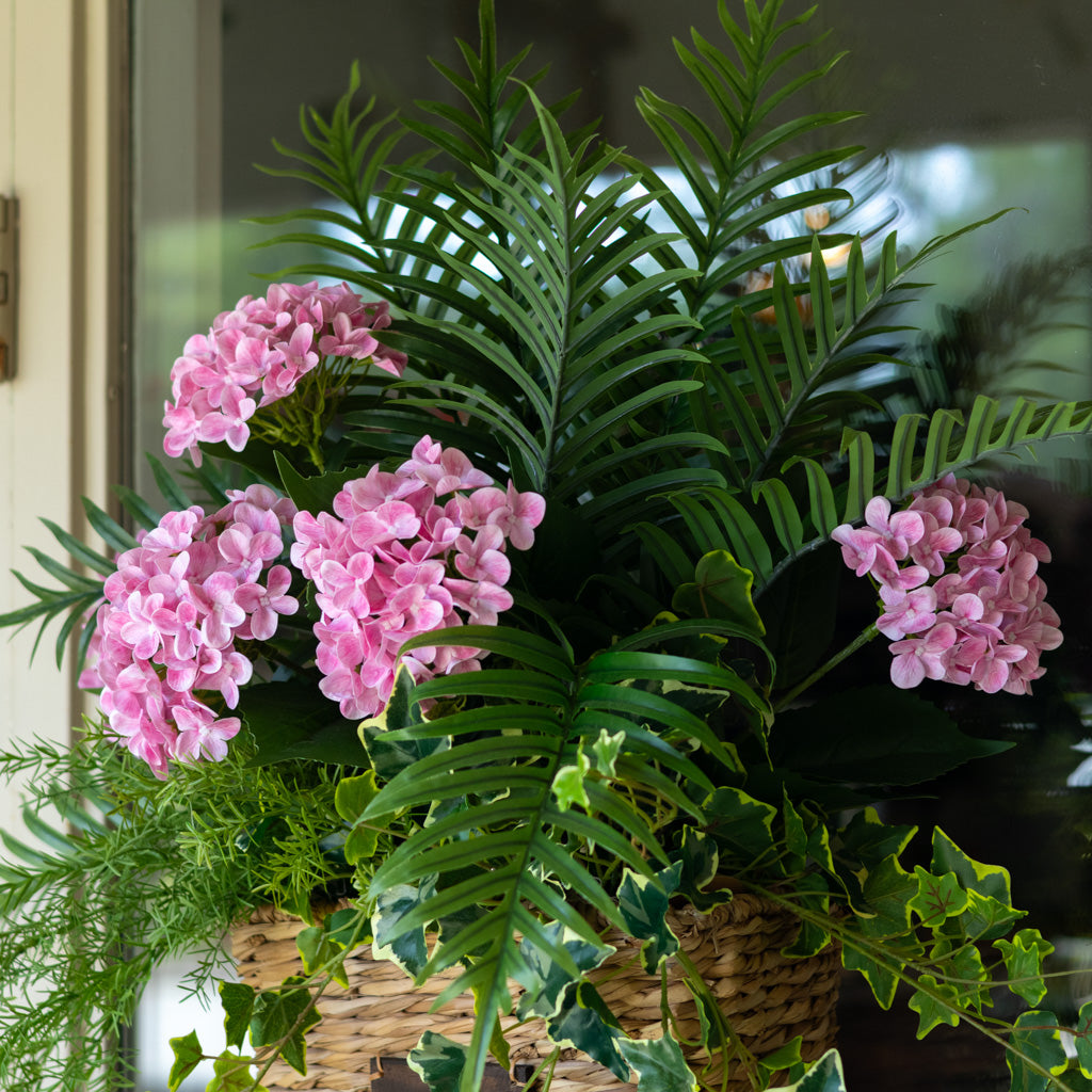 Pink Hydrangea Mix Elongated Drop In