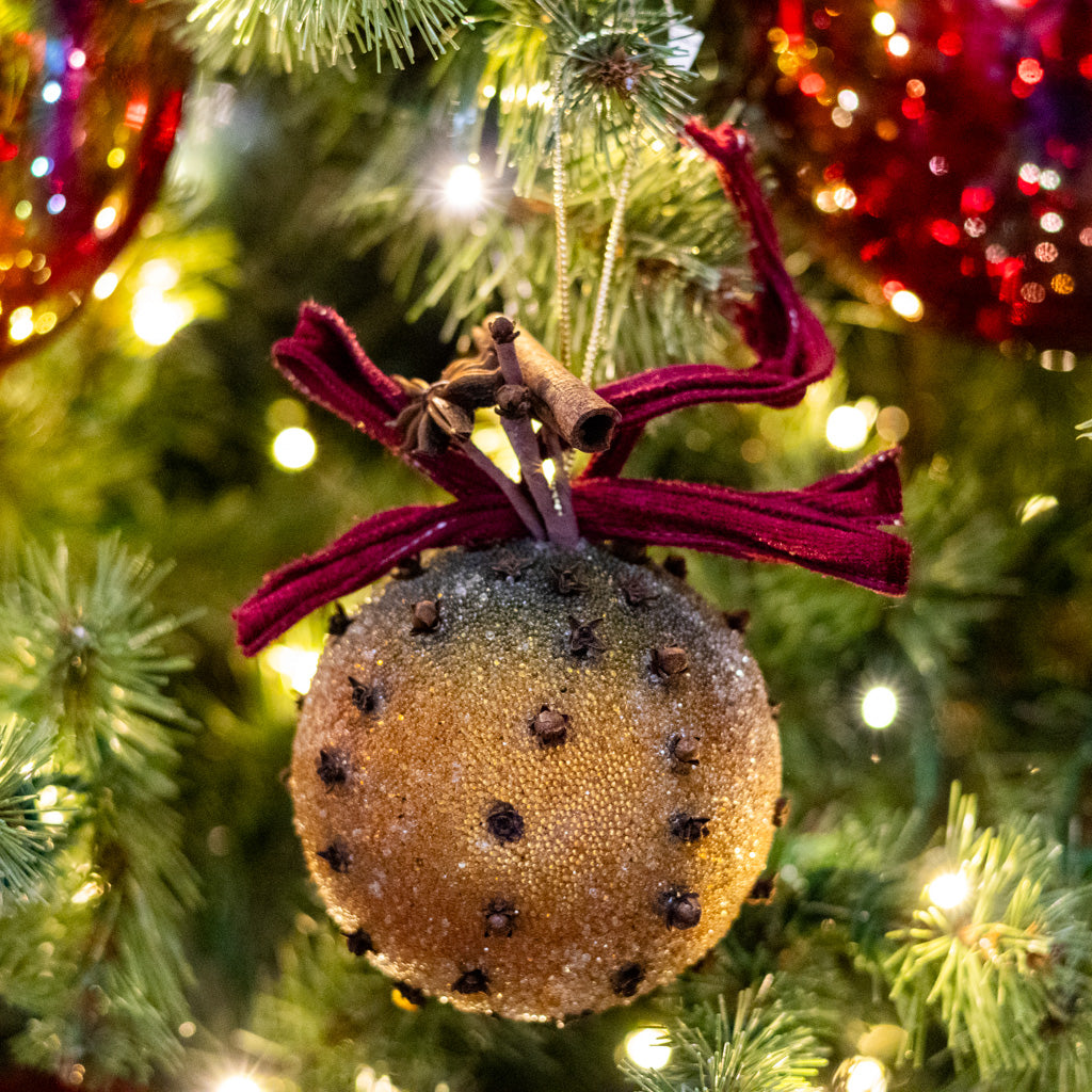 Glitter Clove Orange Ornament