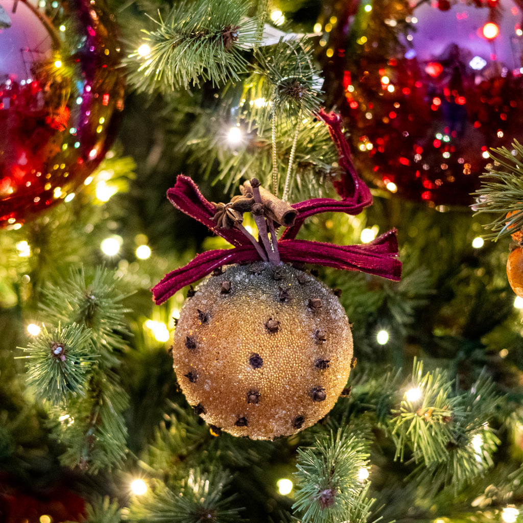 Glitter Clove Orange Ornament