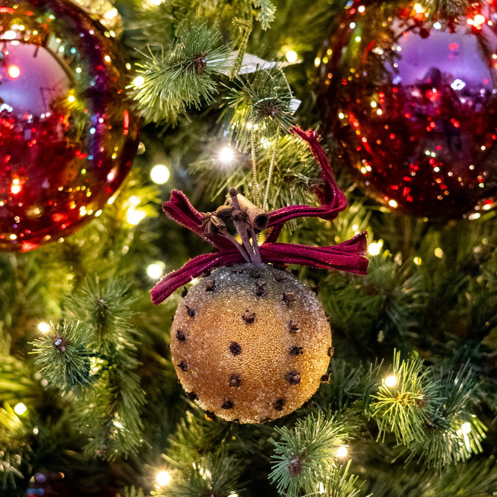 Glitter Clove Orange Ornament