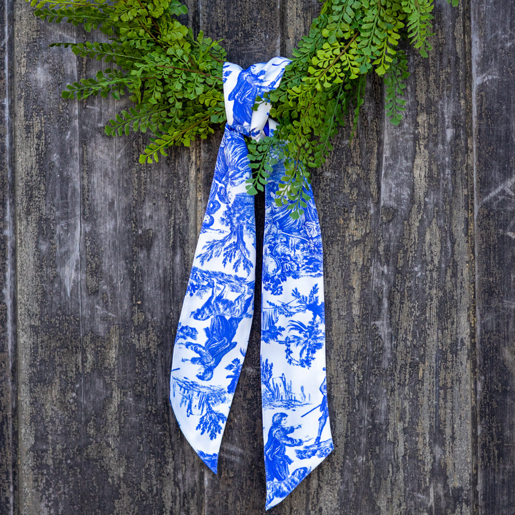 Canvas Deep Blue White Sash