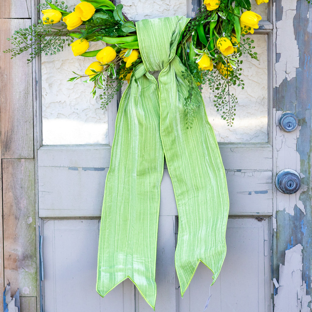 Velvet Key Lime Green Ribbon Banner