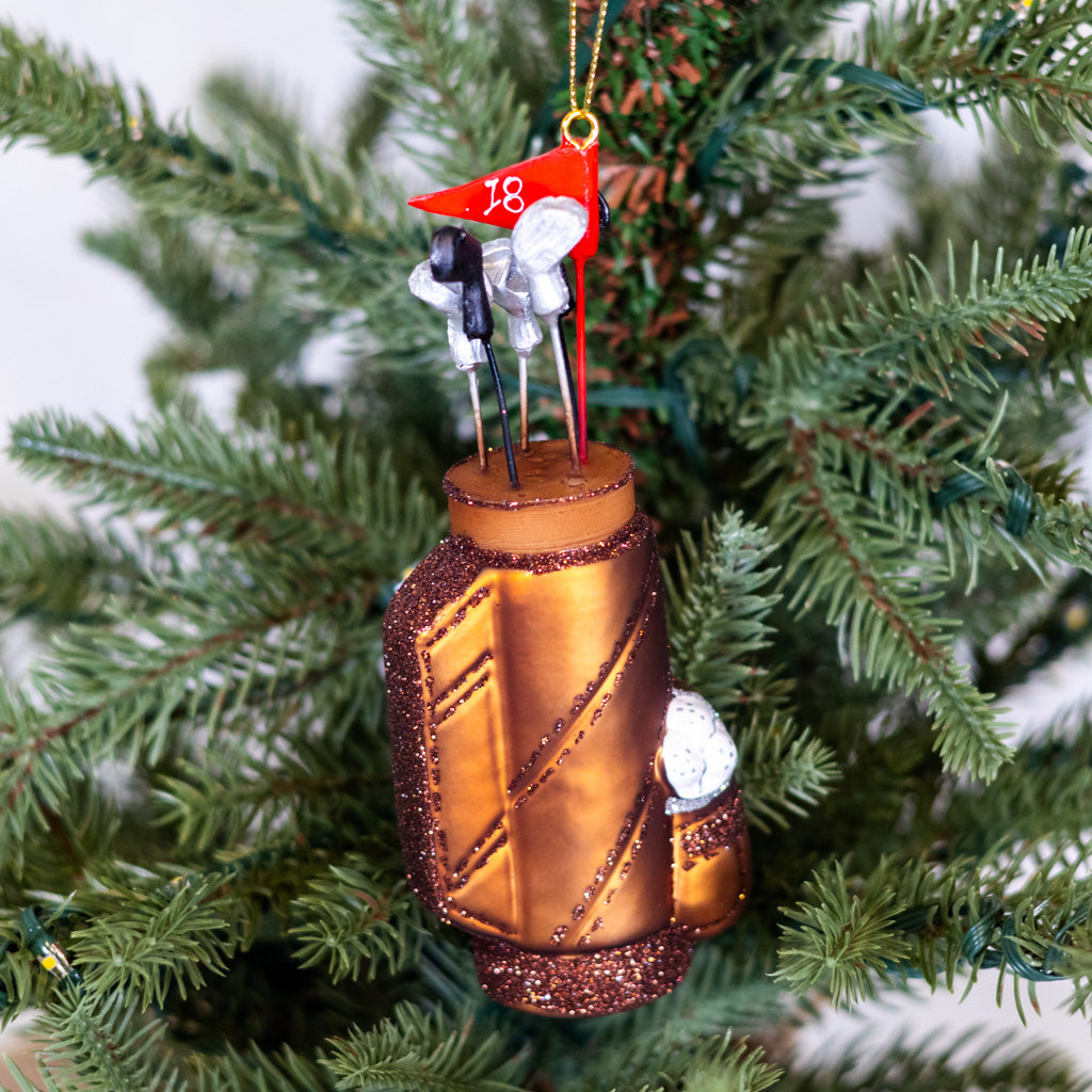 Golf Ball Glass Ornament