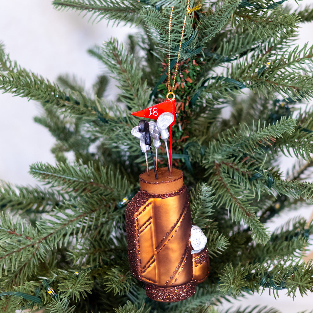 Golf Ball Glass Ornament