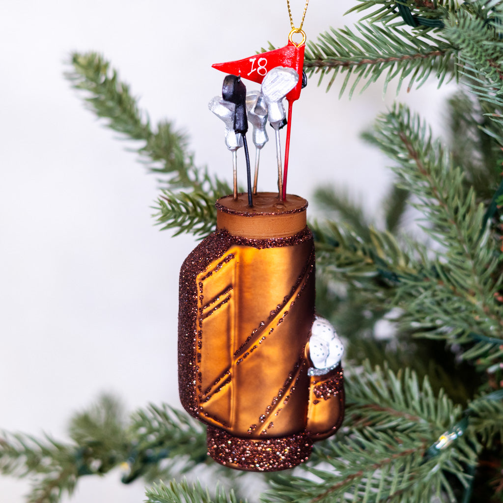 Golf Ball Glass Ornament