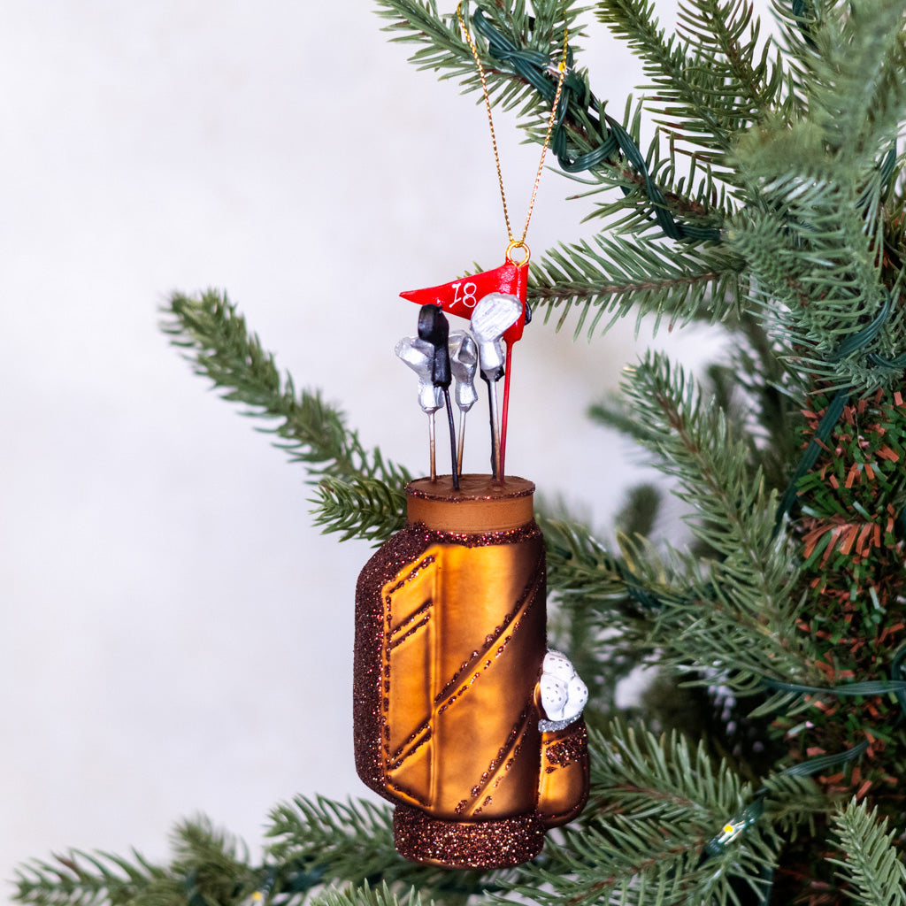 Golf Ball Glass Ornament